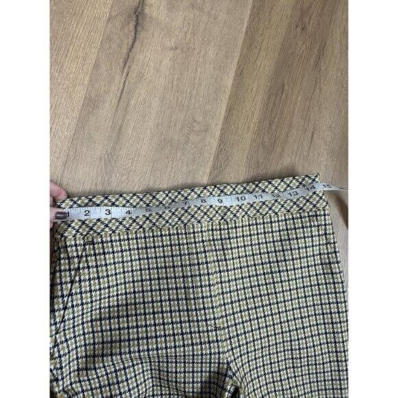 SPANX Flare Dijon Plaid Knit Pants SZ L Preppy Houndstooth check Classic - Picture 8 of 10